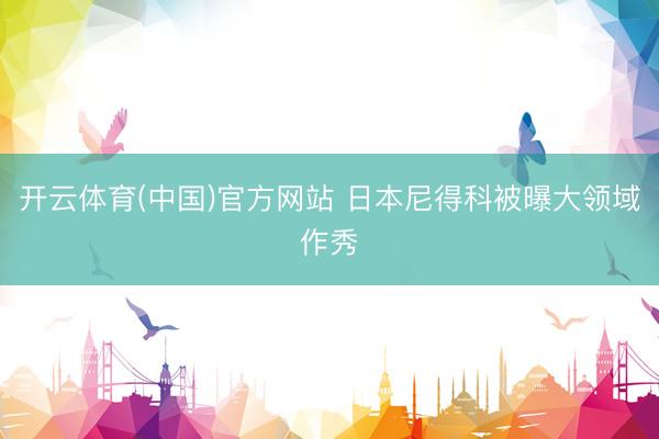 开云体育(中国)官方网站 日本尼得科被曝大领域作秀