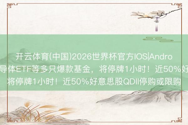 开云体育(中国)2026世界杯官方IOS|Android手机app下载 中韩半导体ETF等多只爆款基金，将停牌1小时！近50%好意思股QDII停购或限购